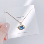 Evil Eye Hamsa Hand Necklace For Women, Protection Amulet Pendant With Titanium Steel - Image 3