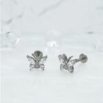 Butterfly Whisper 1 Pair Of Women's Earrings, Butterfly Shaped Earrings, Stainless Steel Zircon Earrings With Flowers, Crystal Clusters Blooming - Image 6