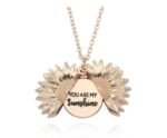 Sunflower Double Lettering Necklace - Image 9
