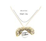 Sunflower Double Lettering Necklace - Image 3