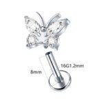Butterfly Whisper 1 Pair Of Women's Earrings, Butterfly Shaped Earrings, Stainless Steel Zircon Earrings With Flowers, Crystal Clusters Blooming - Image 9