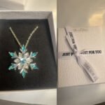 Silver Chain Snowflake Pendant Necklace Made With Austrian Crystals In Silver - Image 5