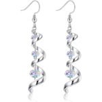 Fashion Spiral Ribbon Multi-drop Teardrop Earrings - Image 2