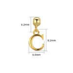 Smooth-surface Jewelry Minimalist 26-letter Alphabet Pendant - Image 8