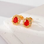 Fashion Multi-color Zircon Stud Earrings Female Accessories - Image 4